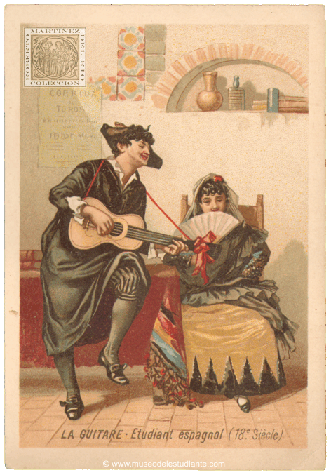 The guitar. Spanish student (XVIII century)