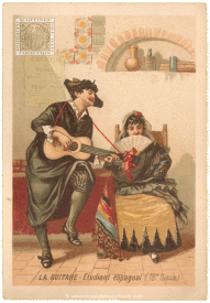 La guitarra. Estudiante espa�ol (Siglo XVIII)
