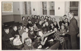 Un grupo de escolares alemanes en el aula