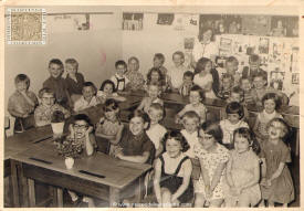 A group of german schoolchildren in the classroom