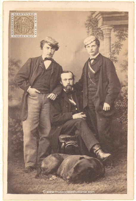 Three german students of Zurich, members of the "Teutonia" fraternity