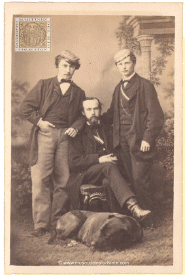 Tres estudiantes alemanes de Zúrich, miembros de la fraternidad de "Teutonia"