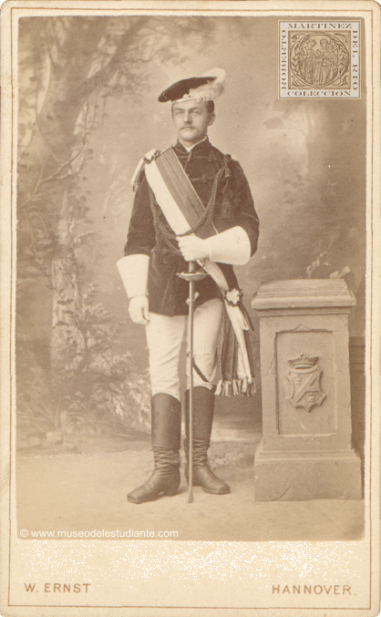 A german student of Hanover in full dress