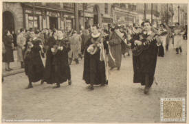 Madrid. Desfile de la Tuna Universitaria por las calles en la vspera de la festividad de Santo Toms de Aquino I