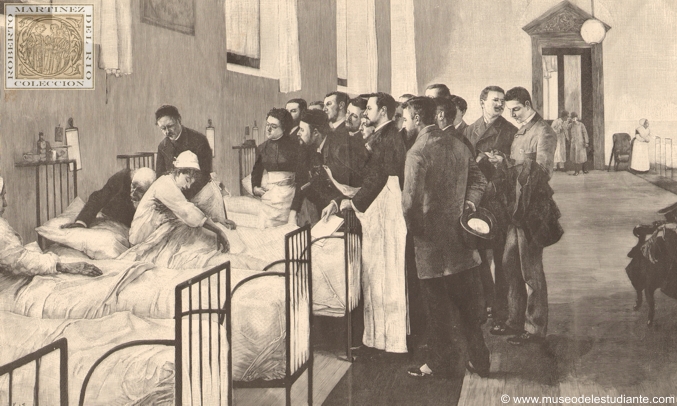 Una sala de hospital: la visita