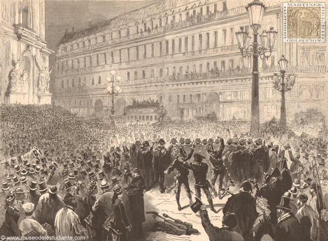 The Spanish Estudiantina: serenade in the Opera Square