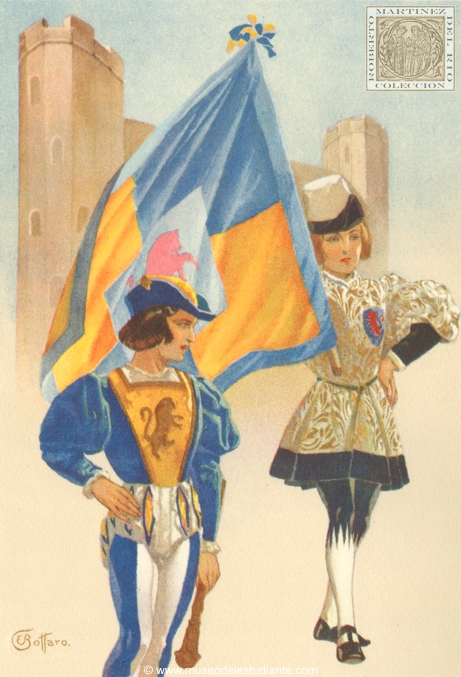 Real Universidad de Turn. Bandera de la ciudad y trajes