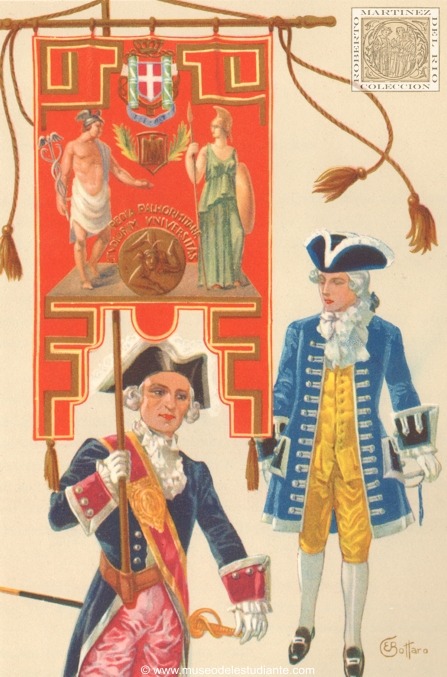 Real Universidad de Palermo. Estandarte y traje (siglo XVIII)