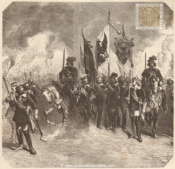 Torchlight procession of the students in Berlin in honour of the birth of an heir to the throne