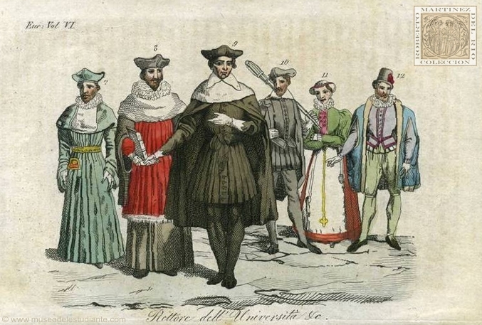 Rector, doctors and macebearer of the University of Paris