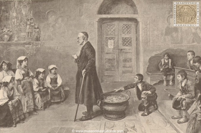 Una escuela en la campia romana