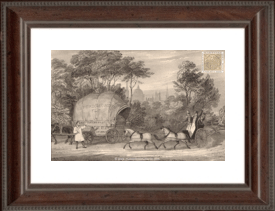 Estudiantes de la  Universidad de Oxford conduciendo un tndem, 1842