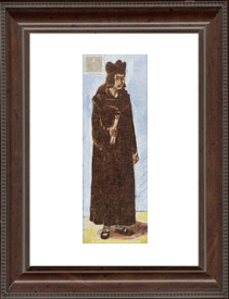Traje universitario segn la reforma del Obispo Garca Aznares en 1447 (maestros y doctores)