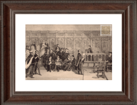 Proctors caminando, en la presentacin de un aspirante al grado, Oxford, Abril, 1842
