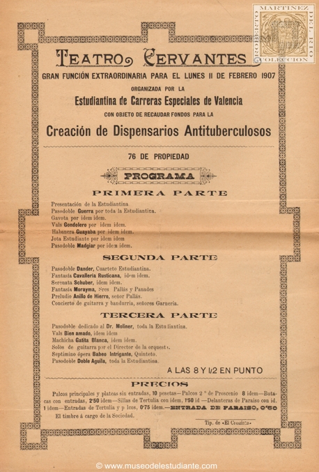 Extraordinary festival in order to raise funds for the creation of TB dispensaries
