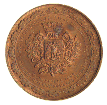 International student congress medal at the Free University of Brussels