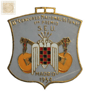 Medal of the first prize in the II National Competition of Tunas of the S.E.U.
