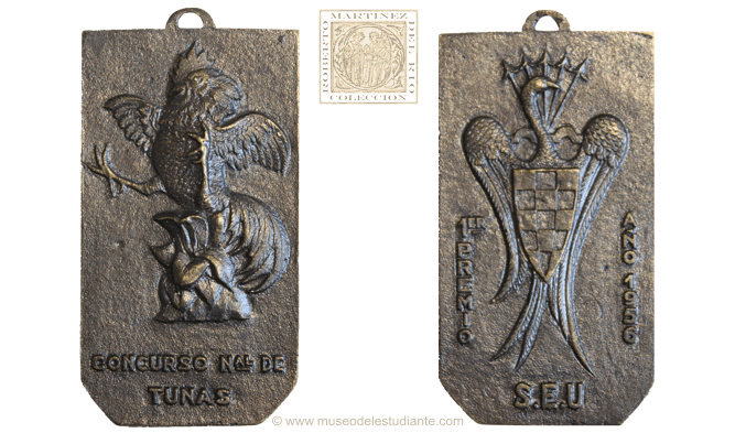 Medal of the first prize in the National Competition of Tunas of the S.E.U.