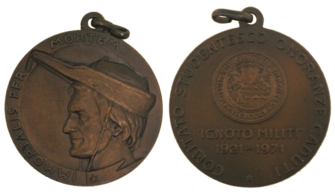 Medalla en recuerdo del soldado desconocido (1921-1971)