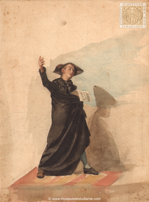 A student reading Don Quixote