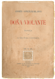 Doa Violante. Novela de la vida pcara y estudiantil