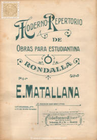 Moderno repertorio de obras para estudiantina o rondalla