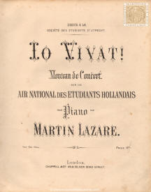 Io vivat! Morceau de concert sur un air national des tudiants hollandias
