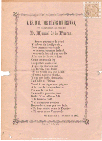 A SS. MM. los Reyes de Espaa los alumnos del Colegio de D. Manuel de lo Pascua