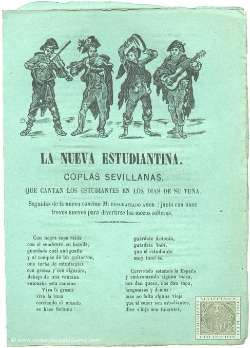 La nueva estudiantina. Coplas sevillanas. que cantan los estudiantes en los dias de su Tuna