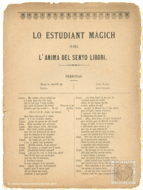 Lo studiant mgich  sia lanima del senyo Libori