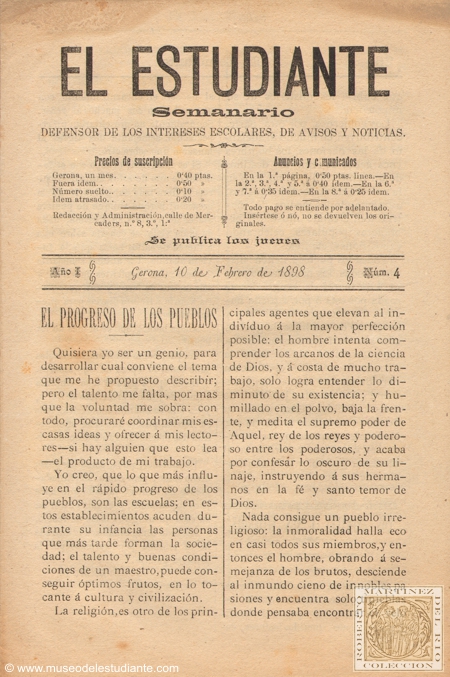 El Estudiante - 10 de febrero de 1898
