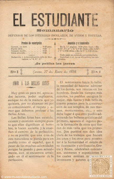 El Estudiante - 27 de enero de 1898