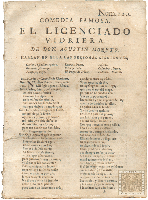 Comedia famosa. El licenciado Vidriera