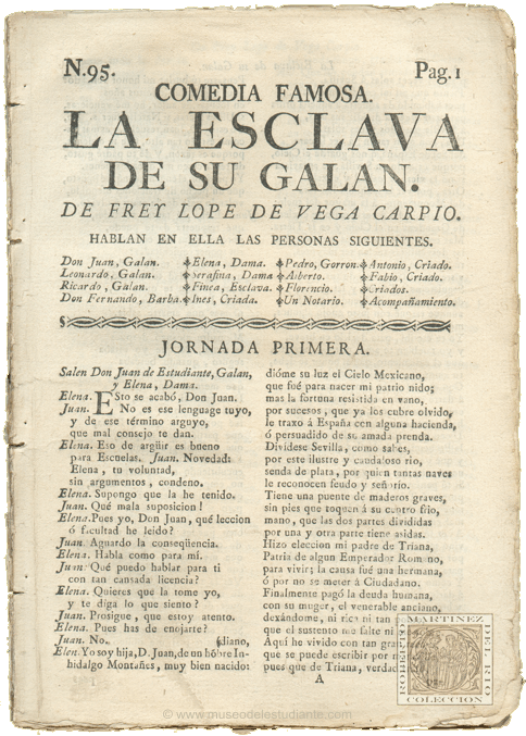 Comedia famosa. La esclava de su galn