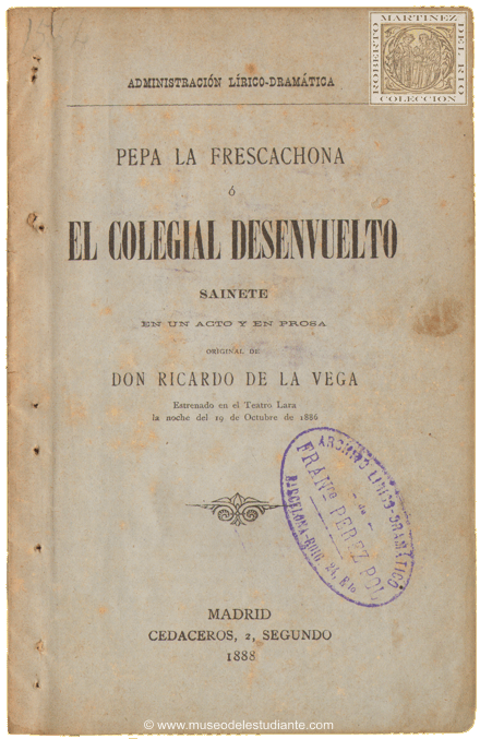 Pepa la frescachona o el colegial desenvuelto