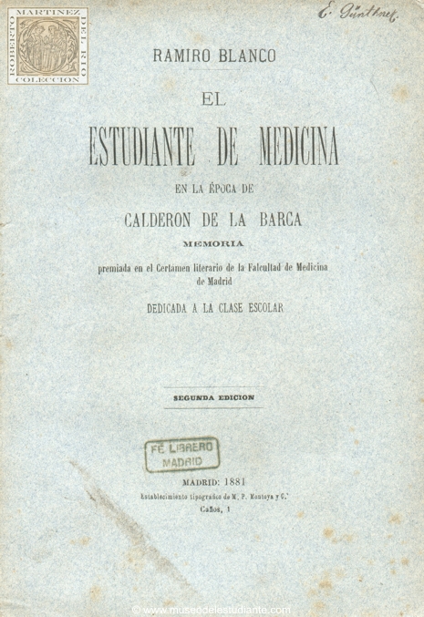 El estudiante de medicina en la poca de Caldern de la Barca