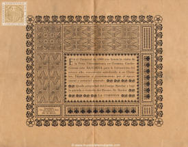 Document about a flag for the Tuna Salamantina in occasion of the visit of the Tuna of Coimbra 1900