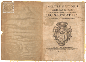 Inclytae Nationis Germanicae apud Boloniam Studentis Leges, et Statuta