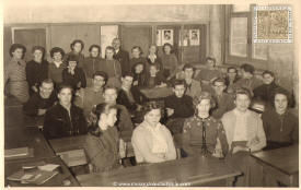 A group of german students in the classroom
