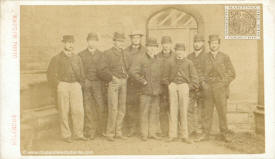 Dark blues of Oxford. Rowing team who won the Oxford and Cambridge boat race