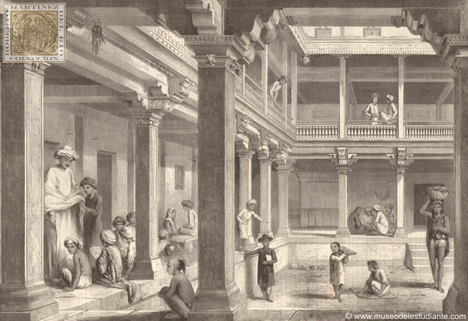 Hindoo school under the portico of a house in Poonah