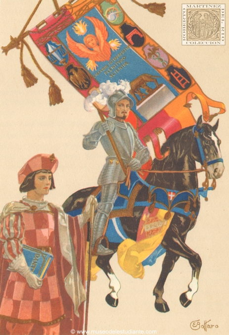 Royal university of Rome. Gonfalon with man-at-arms - Arts Undergraduate