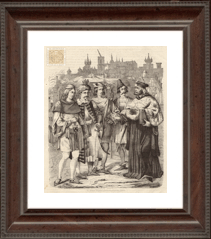 Rector and students from different nations, University of Prague