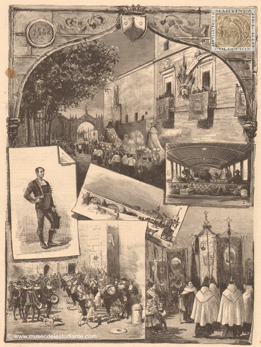 Fiestas del Centenario de Santa Teresa de Jess: 4: El paloteo y la rondalla de estudiantes