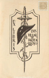 Ex-libris Luis Villar de Partearroyo