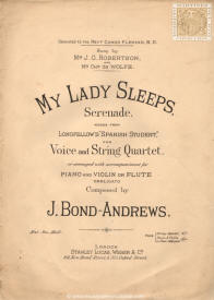 My lady sleeps, serenade (The spanish student)