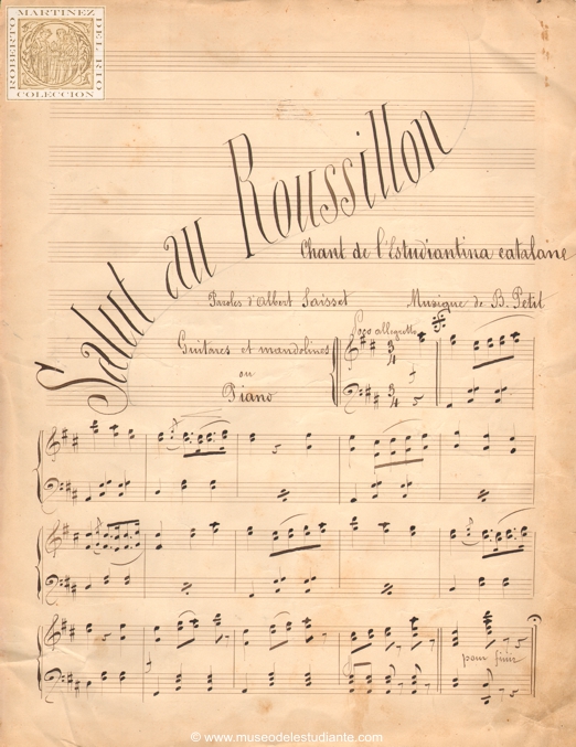 Salut au Roussillon (Chant de l' Estudiantina Catalane)