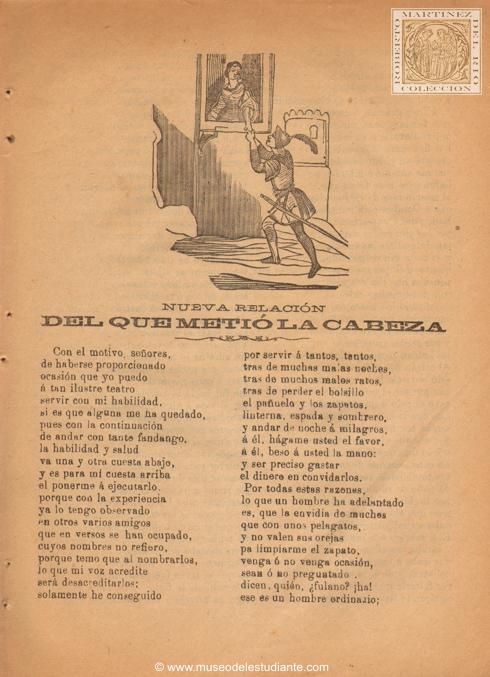 Nueva relacin del que meti la cabeza