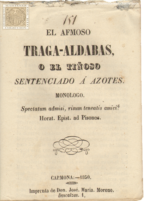 El afmoso Traga-Aldabas o el Tioso sentenciado  azotes