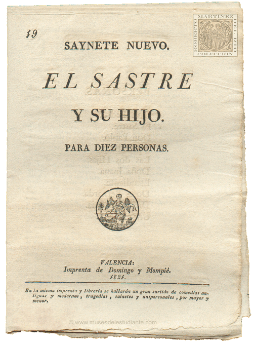 Saynete nuevo. El sastre y su hijo